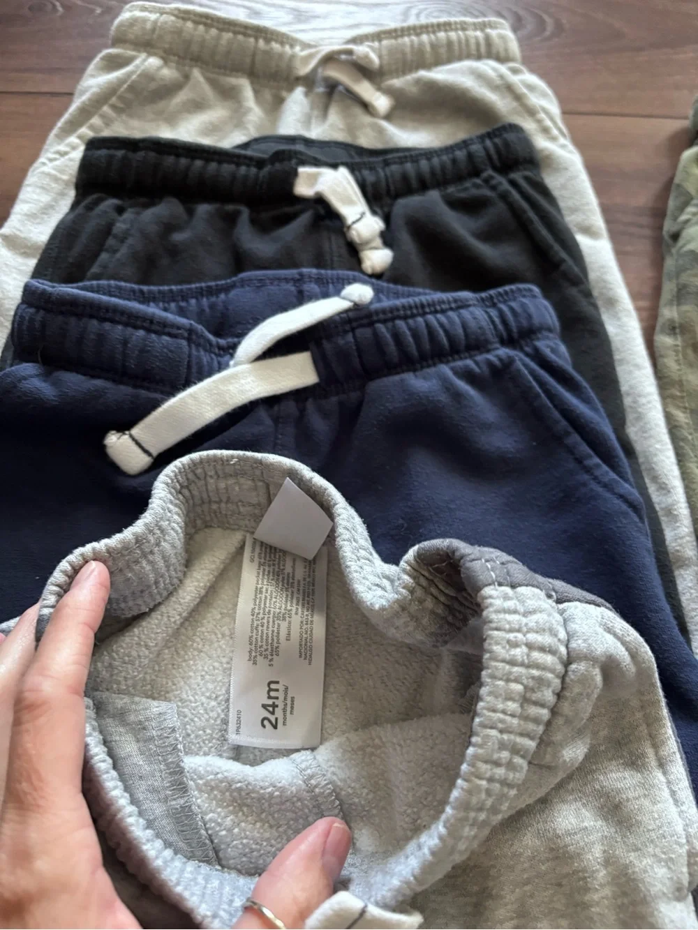 Carter’s 12-18 months boy’s Jogger Pants Pack - Gray, Navy, Black, Green Camo
